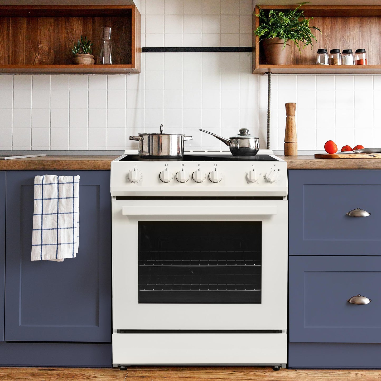 DRRM300W Danby 30"" Slide in Smooth Top Electric Range with Knob Controls in White