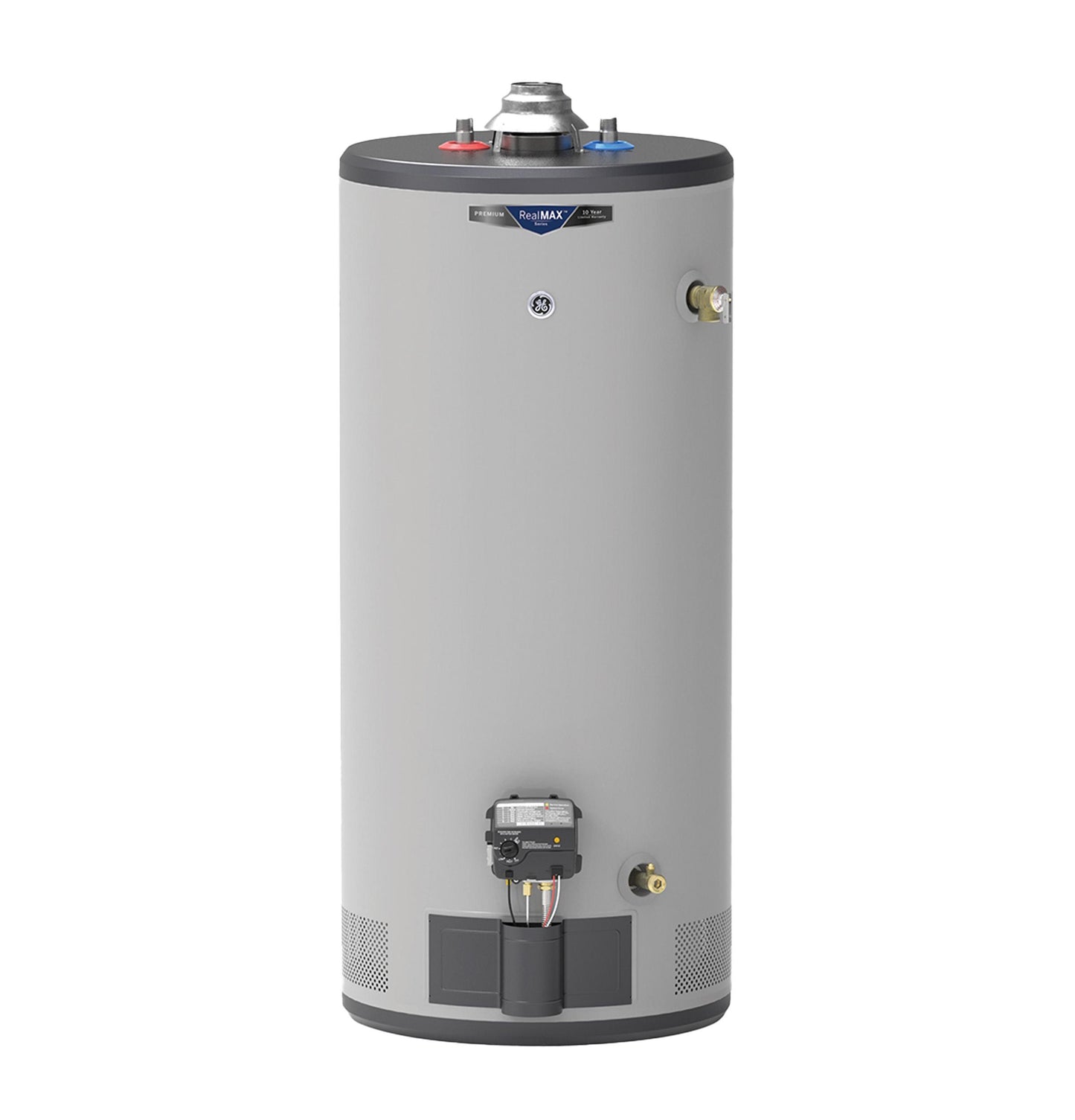 GG40S10BXR GE RealMAX Premium 40-Gallon Short Natural Gas Atmospheric Water Heater