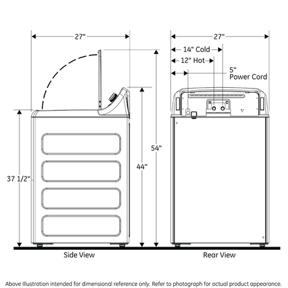 GTW220ACWWW GE® 4.0 cu. ft. Capacity Washer with Stainless Steel Basket and Water Level Control