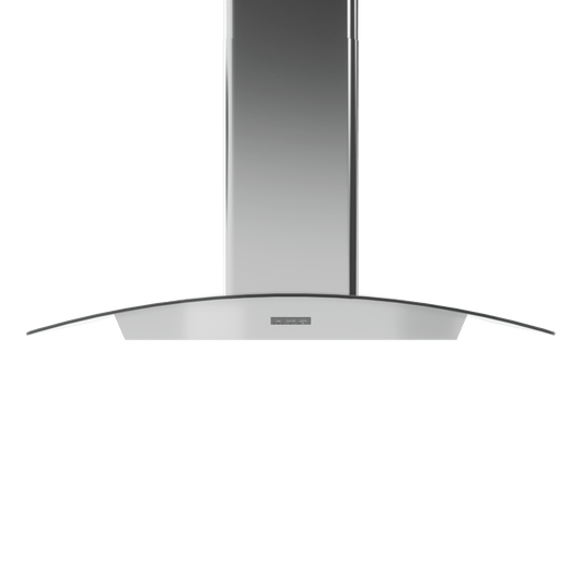 Zephyr BMIE36CG Brisas Curved Glass Chim. Wall, 36" G, 600 CFM, ACT, LED