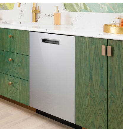 Cafe CDP888M5VS5 CAF(EBACK)™ CustomFit ENERGY STAR Stainless Interior Smart Dishwasher with Ultra Wash Top Rack and LED Lights, 39 dBA in Platinum Glass