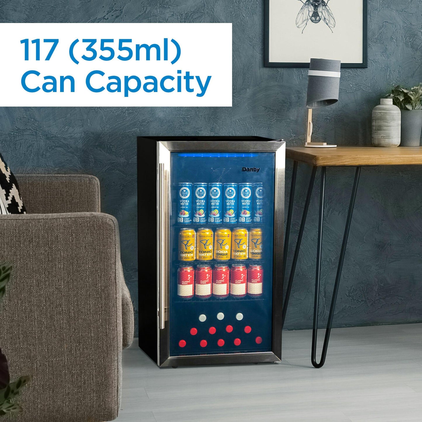 DBC117A2BSSDD6 Danby 3.1 cu. ft. Free-Standing Beverage Center in Stainless Steel