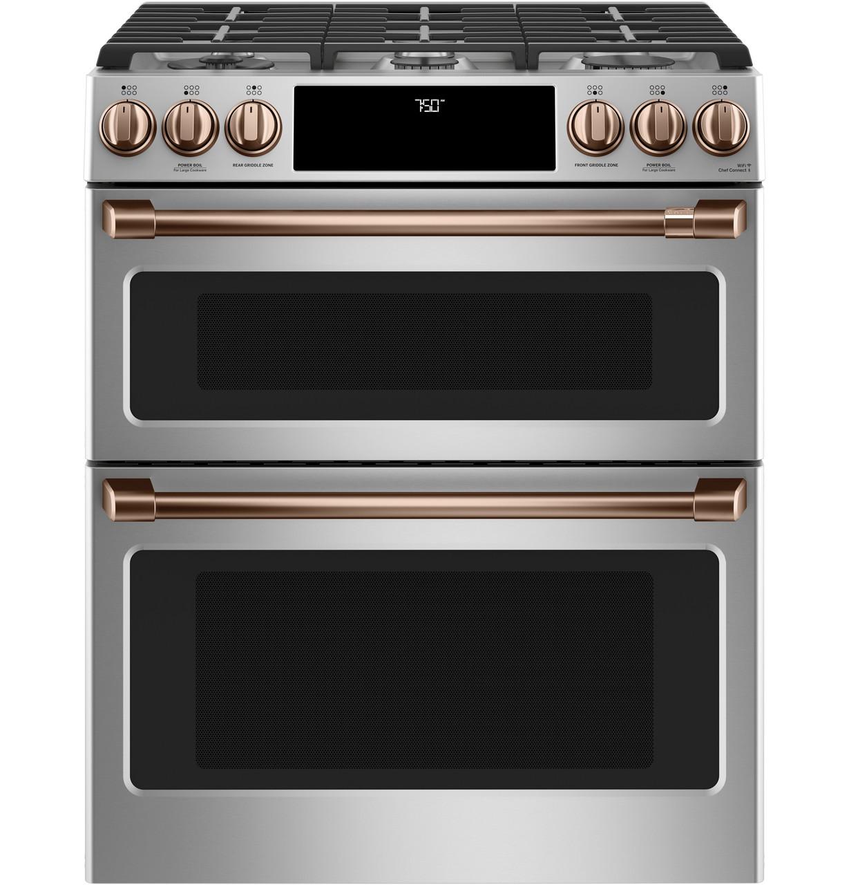 Cafe CXFCGHKPMCU CAF(EBACK)™ Front Control Gas Knobs and Handles - Brushed Copper