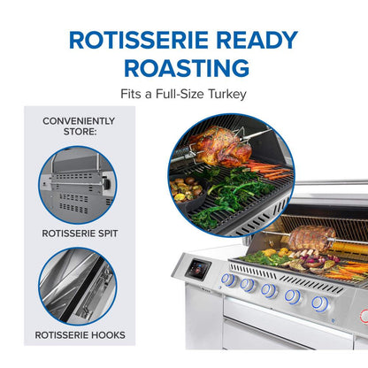 Napoleon Bbq PRO665VXRSIBNSS Prestige PRO 665 Elite with Smart Technology & Electric Smoker Box , Natural Gas, Stainless Steel