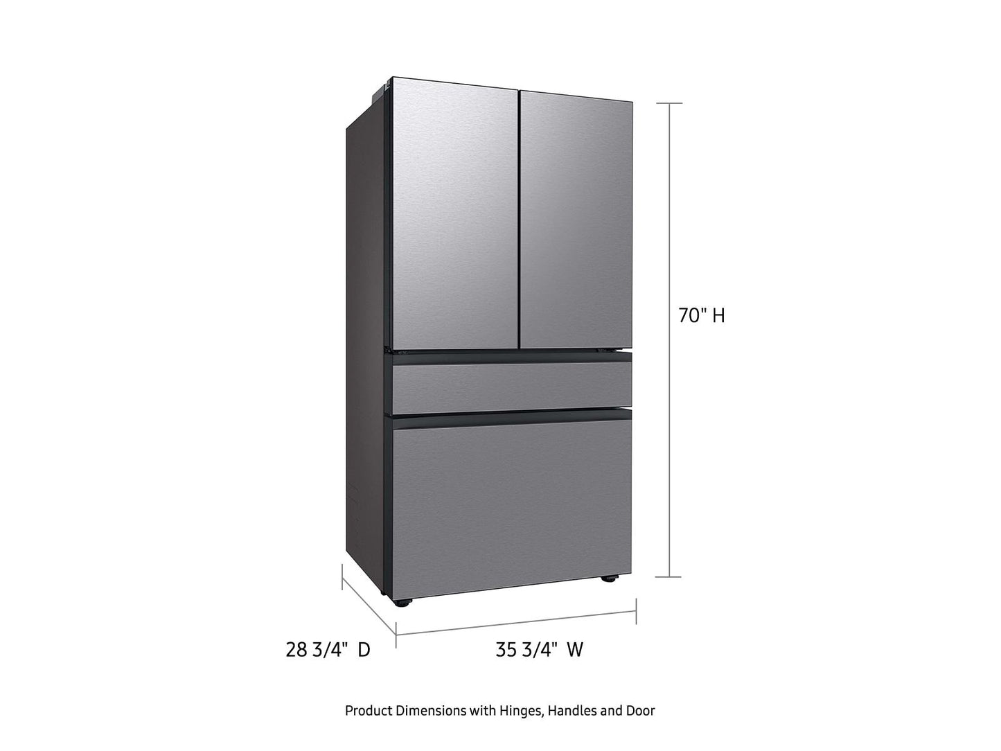 Samsung RF23BB8600QL Bespoke AI 4-Door French Door Beverage Center™  Dual Ice Maker & Flex Zone™  23 cu.ft.