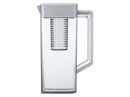 Samsung RF30BB620012 Bespoke 3-Door French Door Refrigerator 30 cu. ft. in White Glass with AutoFill Water Pitcher