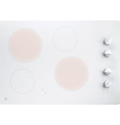 JP3030TWWW GE® 30" Built-In Knob Control Electric Cooktop