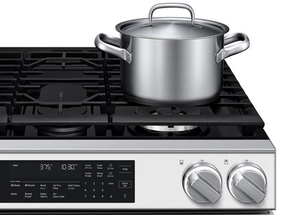 Samsung NSG90H60SW Bespoke Smart Slide-in Gas Range Pro Style Elite Design  Illuminated Knobs  Air Fry Max