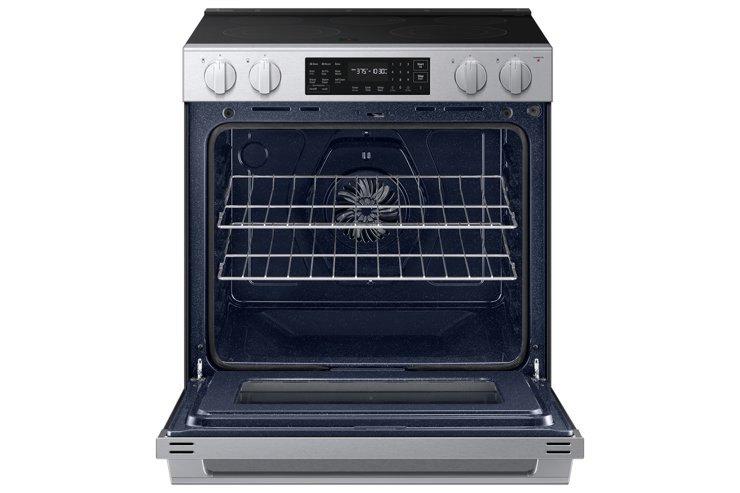 Samsung NSE70H63SR Bespoke Smart Slide-in Electric Range Pro Style Design  Air Fry Max  Precision Knobs