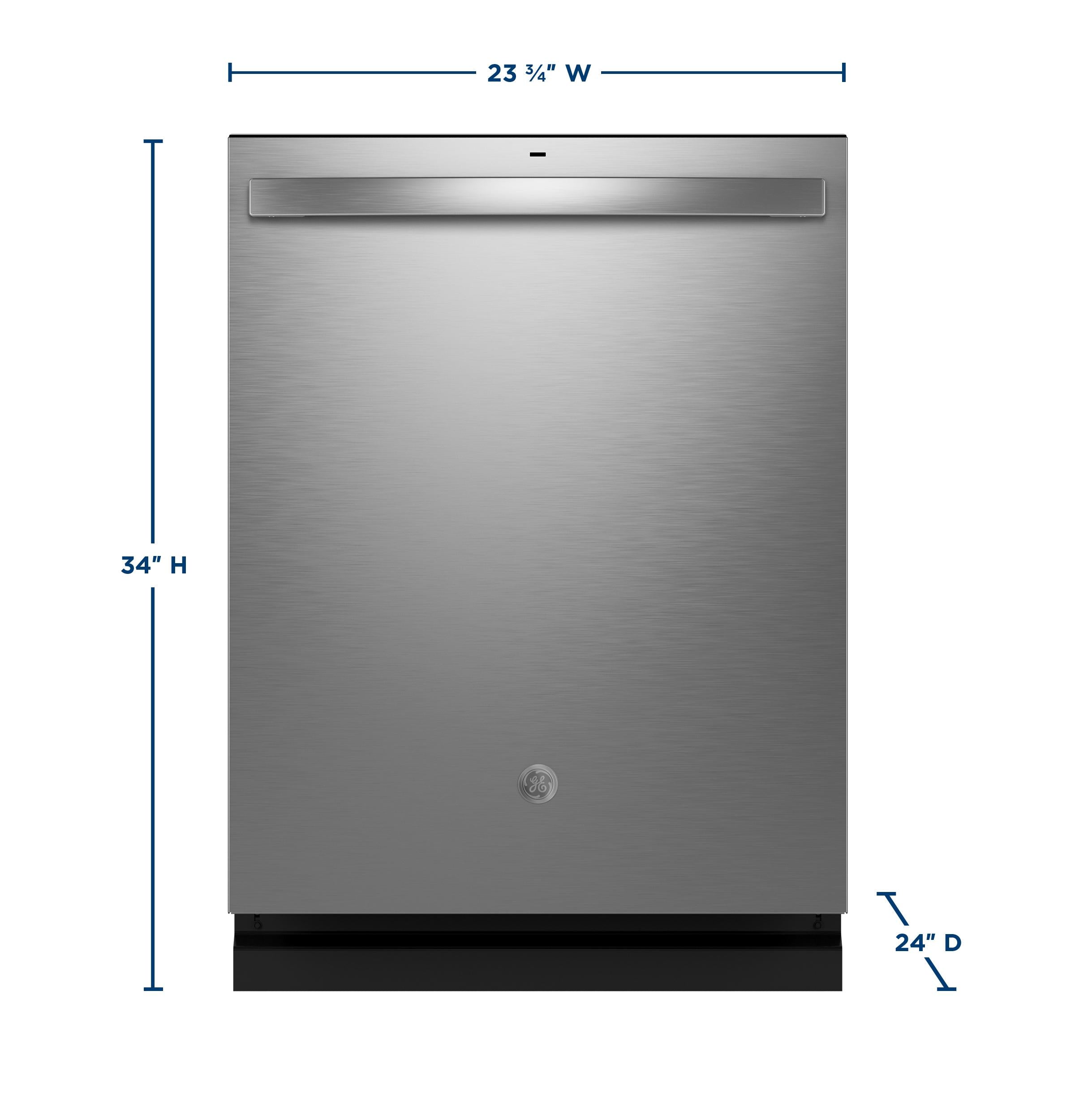 GE® ENERGY STAR® Fingerprint Resistant Top Control with Stainless Steel Interior Dishwasher with Sanitize Cycle