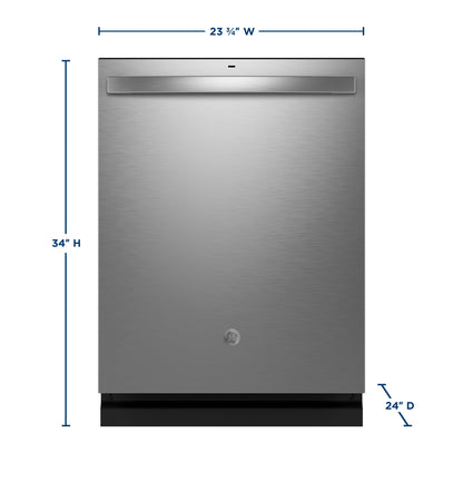 GDT650SYVFS GE® ENERGY STAR® Fingerprint Resistant Top Control with Stainless Steel Interior Dishwasher with Sanitize Cycle