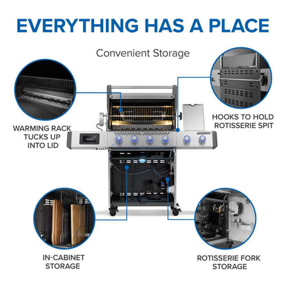 Napoleon Bbq PRO500VXRSIBNSS Prestige PRO 500 with Smart Technology , Natural Gas, Stainless Steel