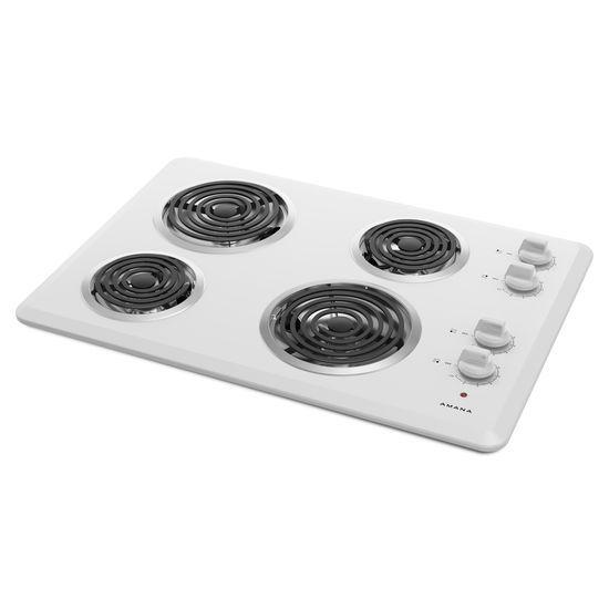 30-inch Electric Cooktop with 4 Elements - white