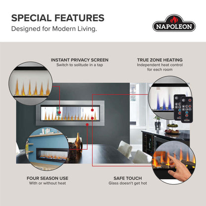 Napoleon Bbq NEFBD50HE CLEARion Elite 50 See Through Built-in Electric Fireplace