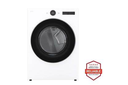 Lg WM5500HWADLEX5500WWD300CWWDP6W 4.5 cu. ft. Front Load Washer and 7.4 cu. ft. Electric Dryer with pedestal washer and drawer Laundry Set in White