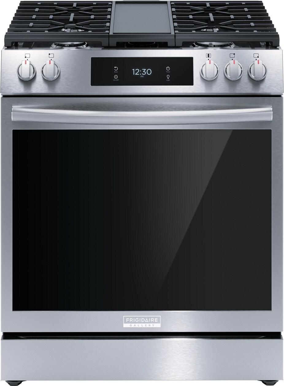 Frigidaire GCFG3060BF 30" Front Control Gas Range with Total Convection