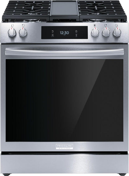 Frigidaire GCFG3060BF 30" Front Control Gas Range with Total Convection
