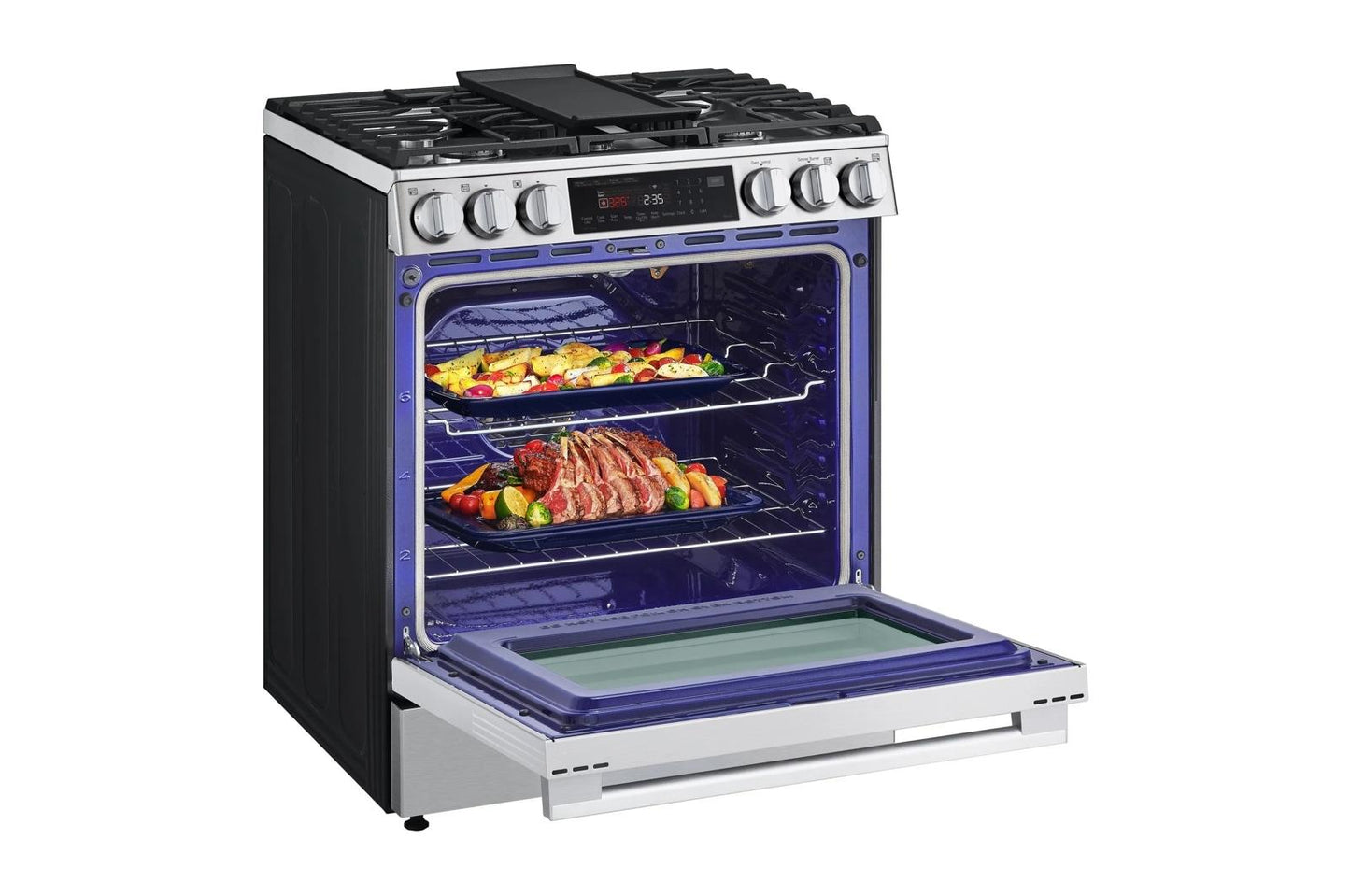 Lg LSGL6335X 6.3 cu ft. Smart Gas Slide-In Range ProBake Convection® InstaView®, and Air Fry