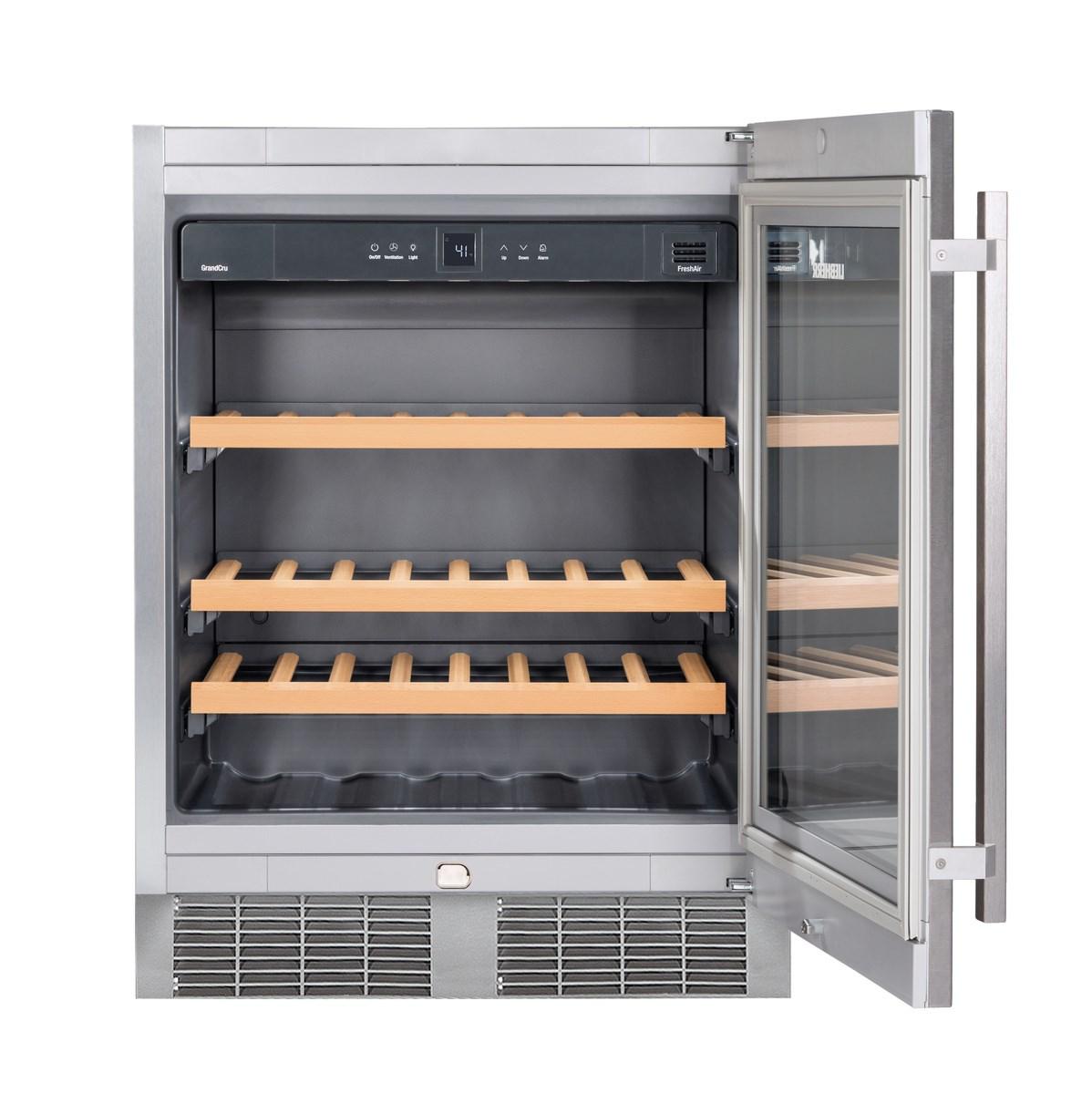 Liebherr WU4500 Undercounter Wine Cabinet, 24", Lock, 1 Zone, Reversible Door
