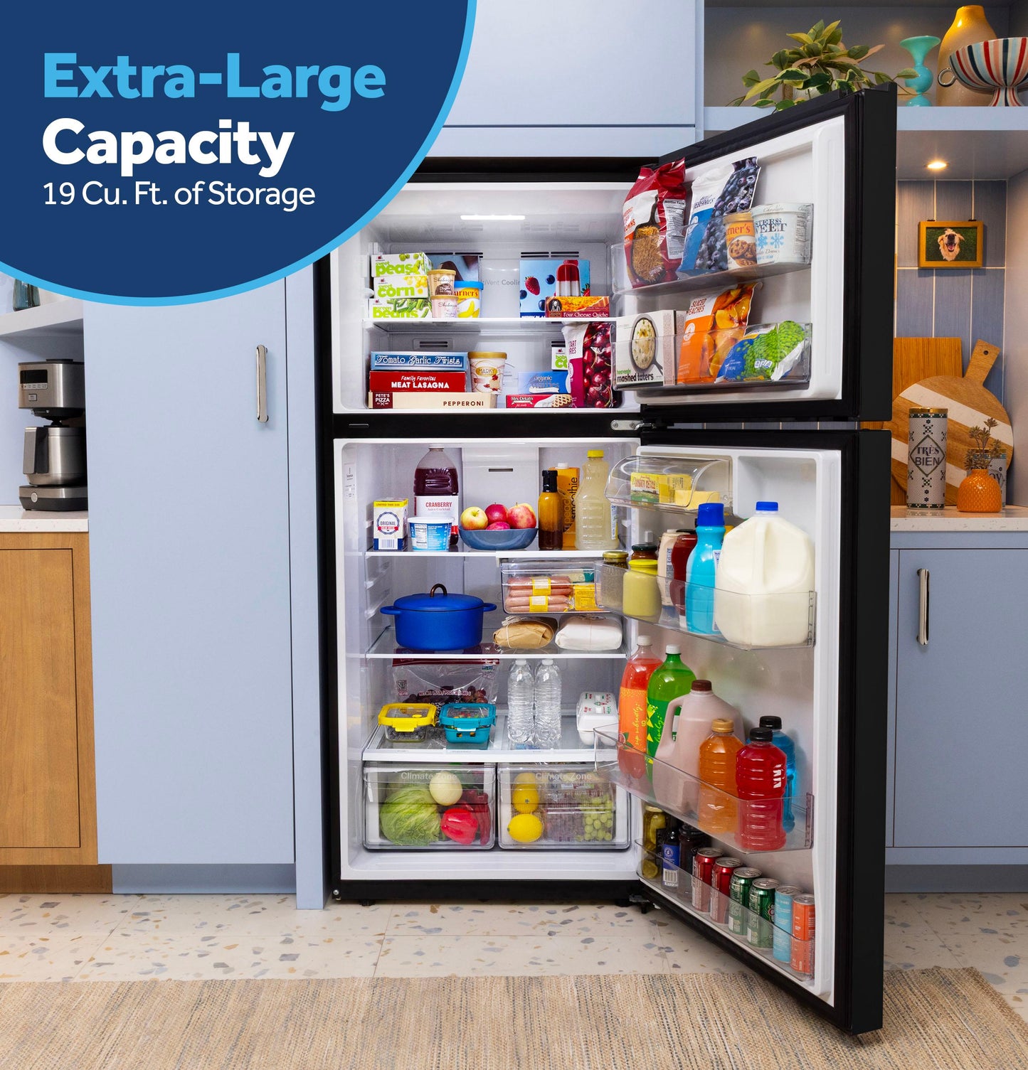 GPS19KGZBB GE 19 Cu. Ft. Garage Ready Top-Freezer Refrigerator