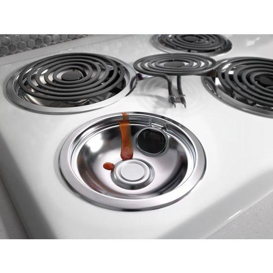 30-inch Electric Cooktop with 4 Elements - white