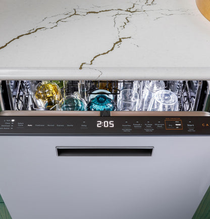Cafe CDP888M5VS5 CAF(EBACK)™ CustomFit ENERGY STAR Stainless Interior Smart Dishwasher with Ultra Wash Top Rack and LED Lights, 39 dBA in Platinum Glass