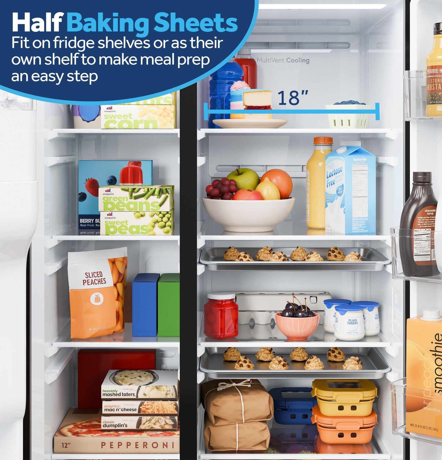 GZS24NYYFS GE® 23.6 Cu. Ft. Counter-Depth Side-By-Side Refrigerator with Extra Tall Dispenser and In-Door Icemaker