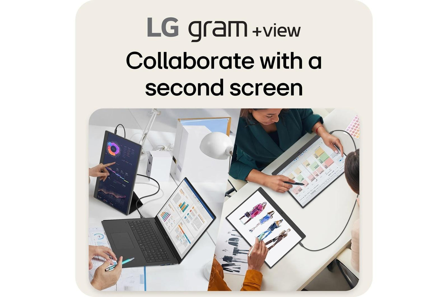 Lg 17MT70ASDU1 17 Inch LG gram +view IPS Portable Monitor, Silver