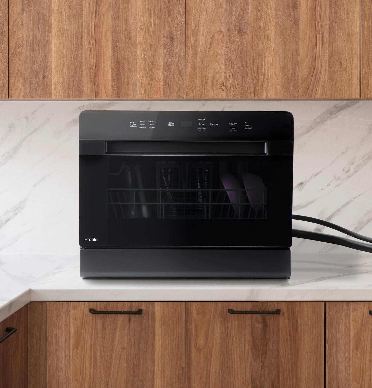 PZF560HGWBB GE Profile™ ENERGY STAR® Smart Compact Dishwasher for Countertop or Built-In
