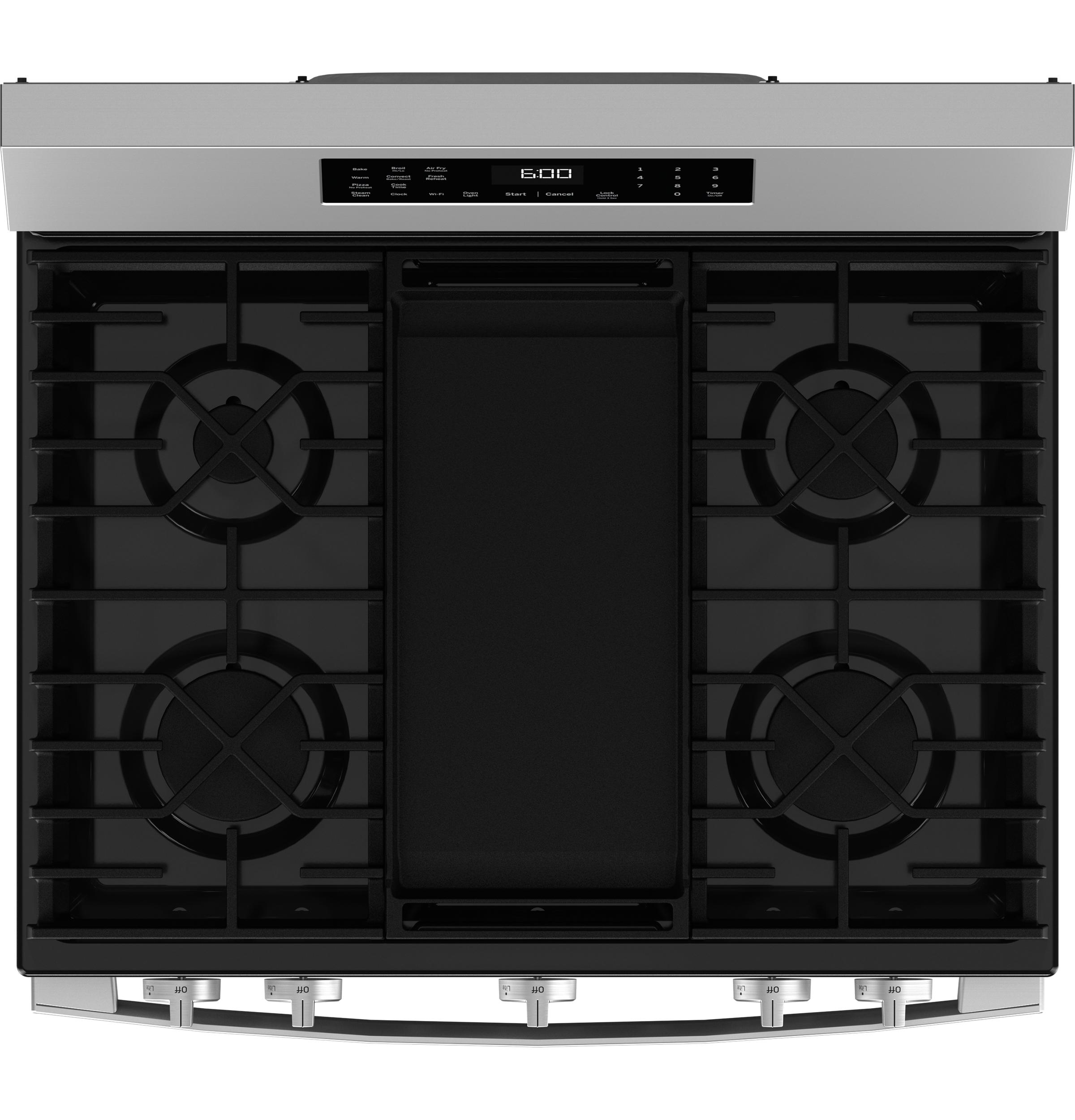 GGF600AVSS GE® 30" Free-Standing Gas Convection Range with No Preheat Air Fry and EasyWash™ Oven Tray