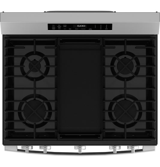 GGF600AVSS GE® 30" Free-Standing Gas Convection Range with No Preheat Air Fry and EasyWash™ Oven Tray