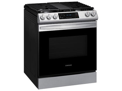 Samsung NX60BG8315SS 6.0 cu. ft. Smart Slide-in Gas Range with Air Fry & Convection in Fingerprint Resistant Stainless Steel