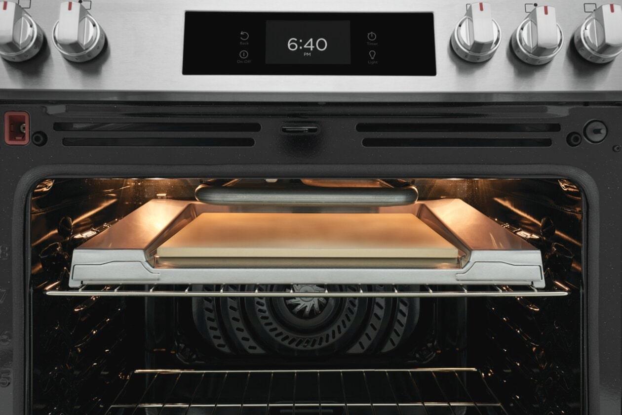 Frigidaire GCFG3070BF 30" Front Control Gas Range with Stone-Baked Pizza