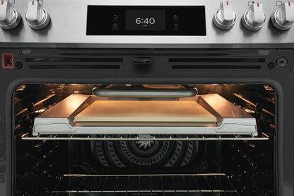 Frigidaire GCFG3070BF 30" Front Control Gas Range with Stone-Baked Pizza