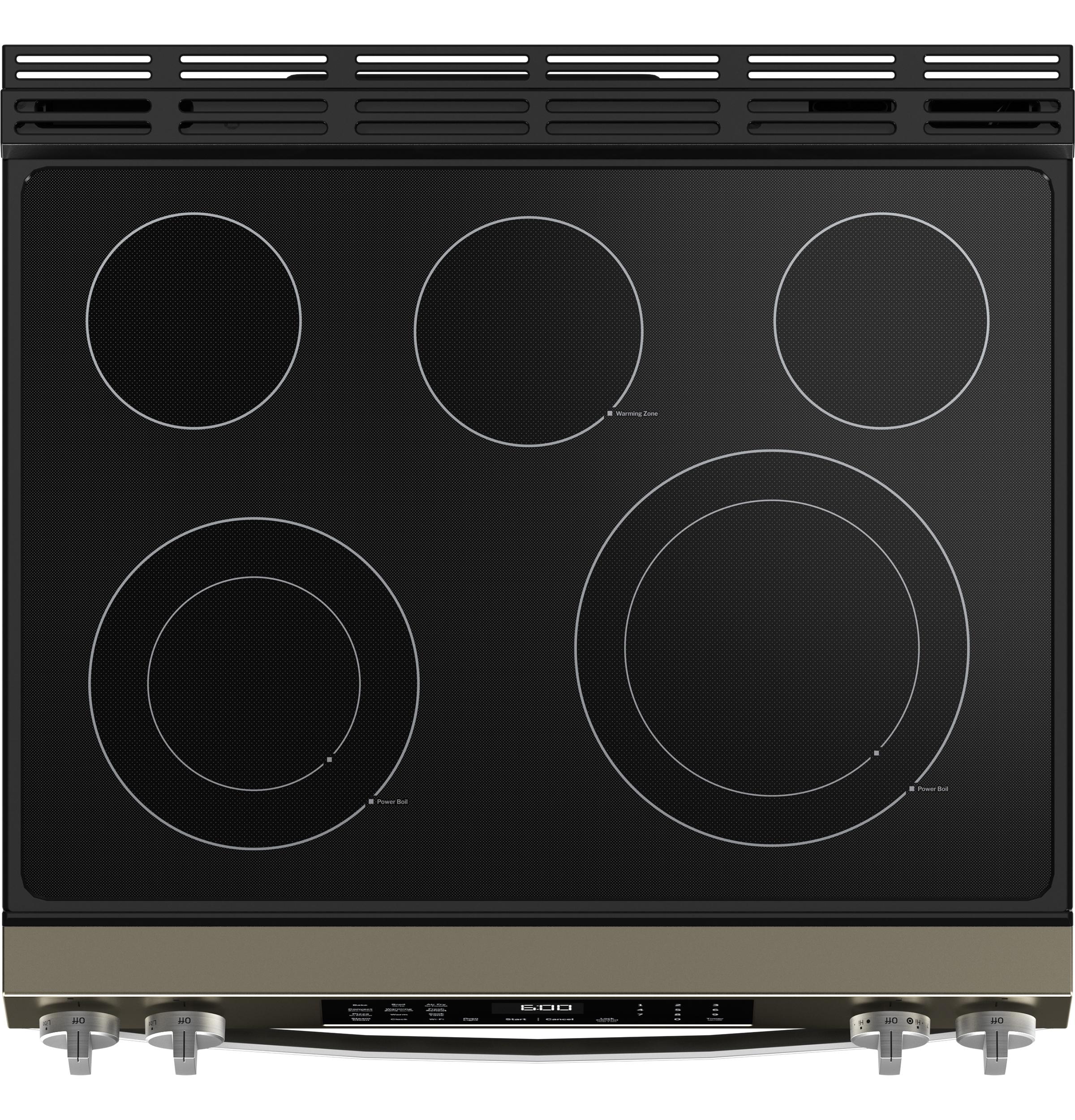 GRS600AVES GE® 30" Slide-In Electric Convection Range with No Preheat Air Fry and EasyWash™ Oven Tray