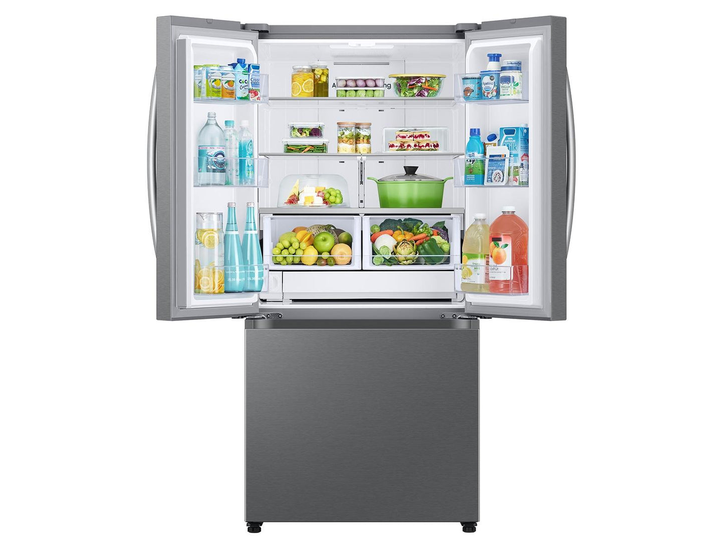 Samsung RF25C5A01SR Bespoke AI 3-Door French Door Auto Ice Maker  All-Around Cooling  25 cu.ft.