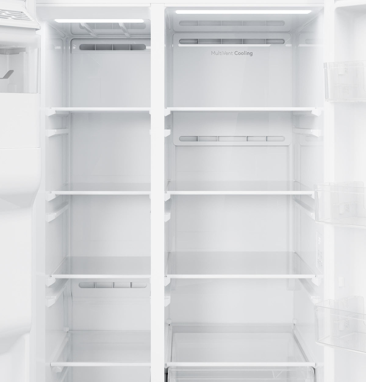 GZS24NGYWW GE® 23.6 Cu. Ft. Counter-Depth Side-By-Side Refrigerator with Extra Tall Dispenser and In-Door Icemaker