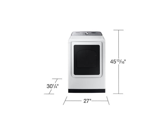 Samsung DVE54CG7150W 7.4 cu. ft. Smart Electric Dryer with Pet Care Dry and Steam Sanitize+ in White