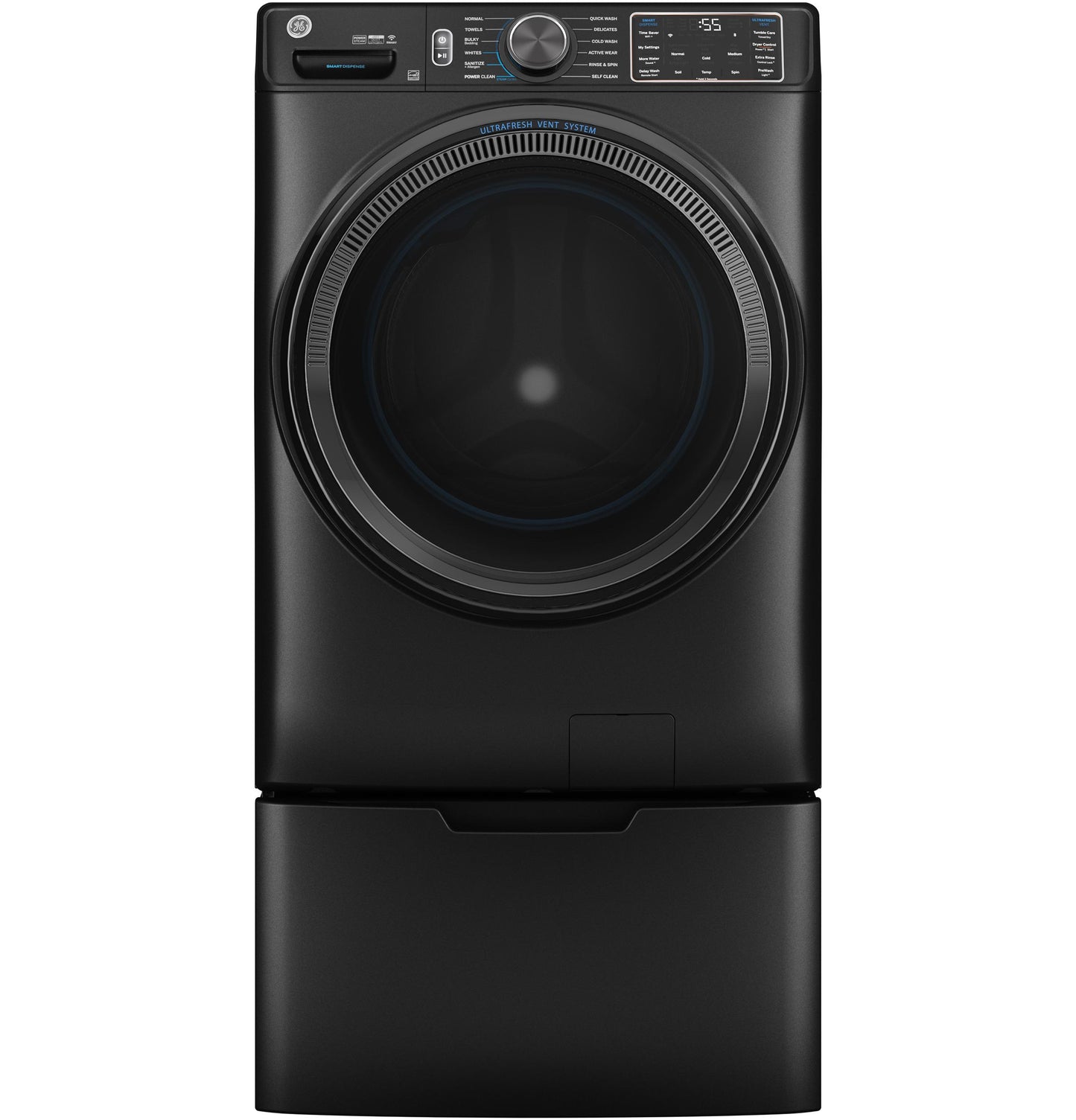 GFW655SPVDS GE® ENERGY STAR® 5.0 cu. ft. Capacity Smart Front Load Steam Washer with SmartDispense™ UltraFresh Vent System with OdorBlock™ and Steam