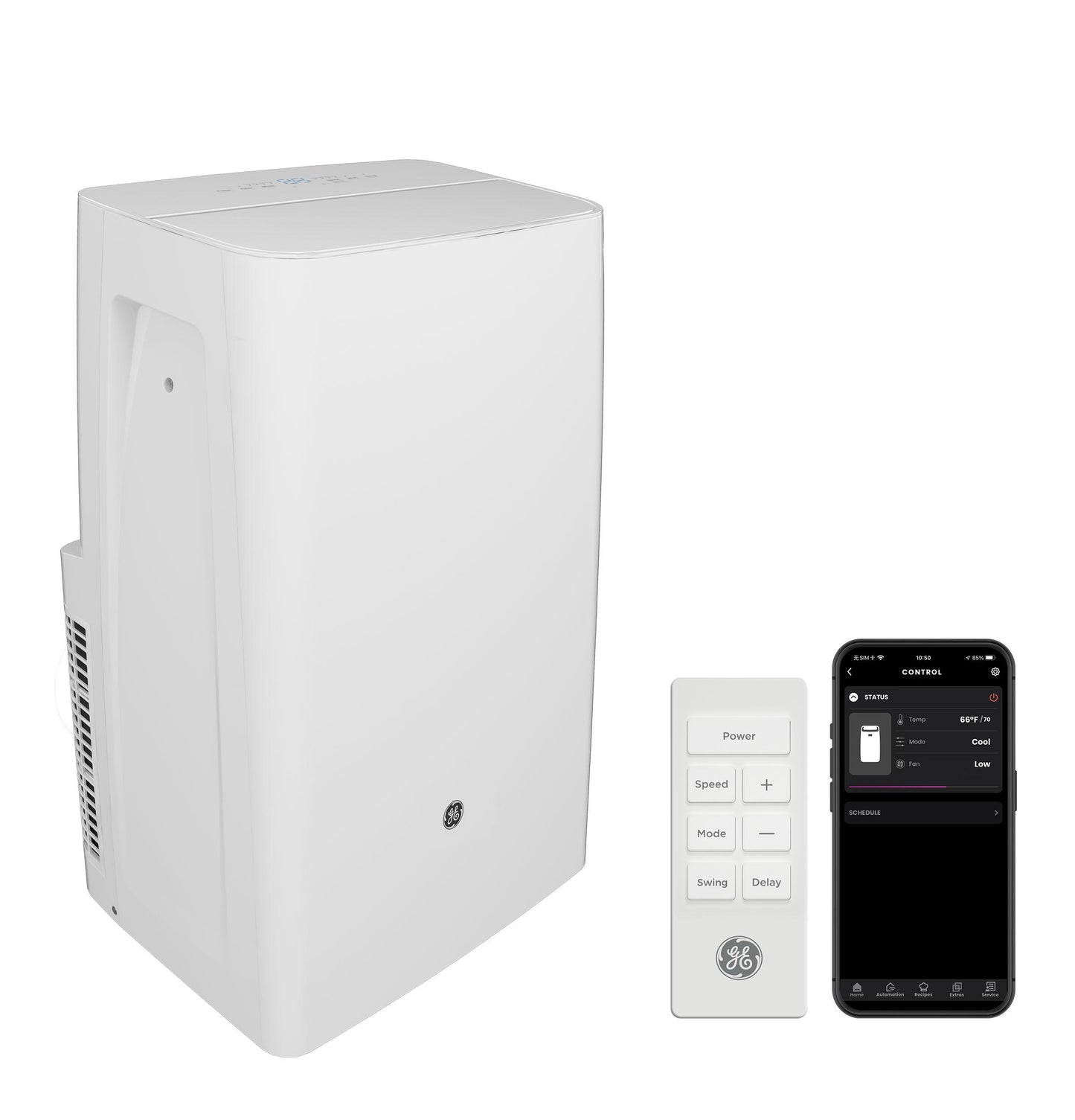 APHS08WWF GE® 8,000 BTU DOE SACC Portable Air Conditioner for Medium Rooms up to 350 sq. ft.