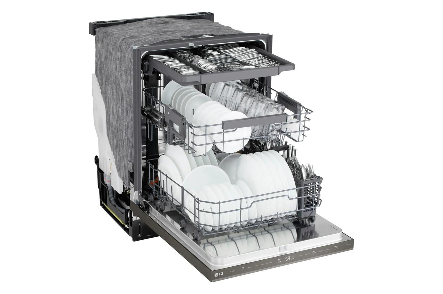 Lg LDNPM545D Smart FlushFit™ Top Control Dishwasher with 1-Hour Wash & Dry, QuadWash® Pro, and Dynamic Heat Dry™ w/AutoVent Dry™