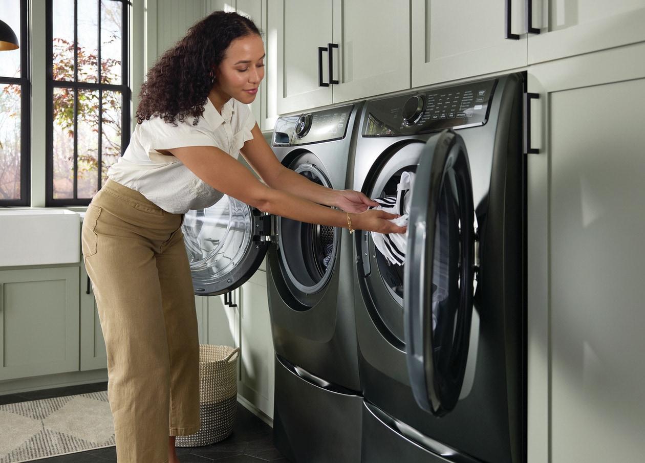 ELFE7738AA Electrolux Front Load Perfect Steam™ Electric Dryer with Balanced Dry™ and Instant Refresh - 8.0 Cu. Ft.