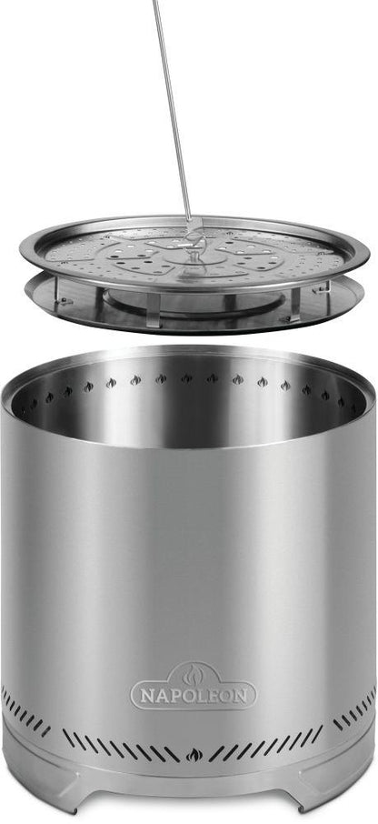 Napoleon Bbq NWFPMTISS Timberwolf Smokeless Fire Pit 18-inch, Stainless Steel , Wood, Stainless Steel