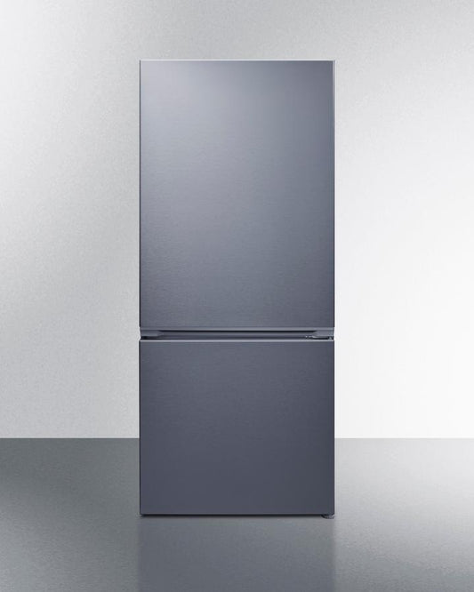 Summit FFBF173SS 30" Wide Bottom-mount Refrigerator-freezer, Counter Depth