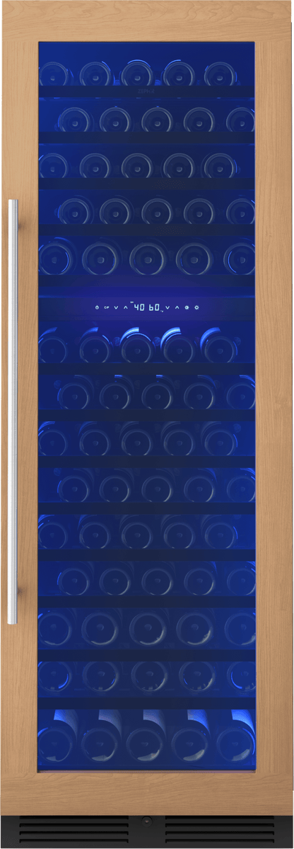 Zephyr PRW24F02CPG Presrv Wine Cooler, 24in Full Size, Panel Ready+Glass, Reversible Door, 2 Zone