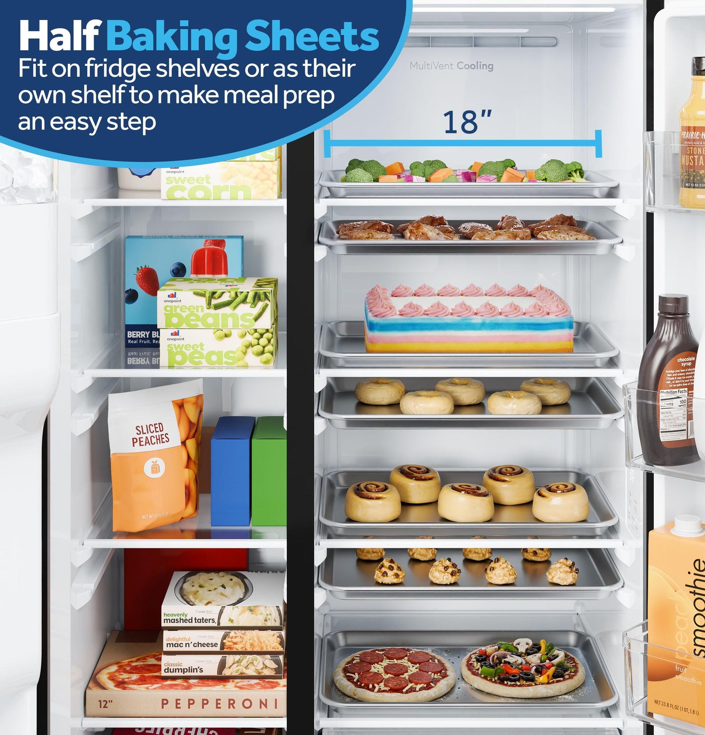 GZS24NYYFS GE® 23.6 Cu. Ft. Counter-Depth Side-By-Side Refrigerator with Extra Tall Dispenser and In-Door Icemaker