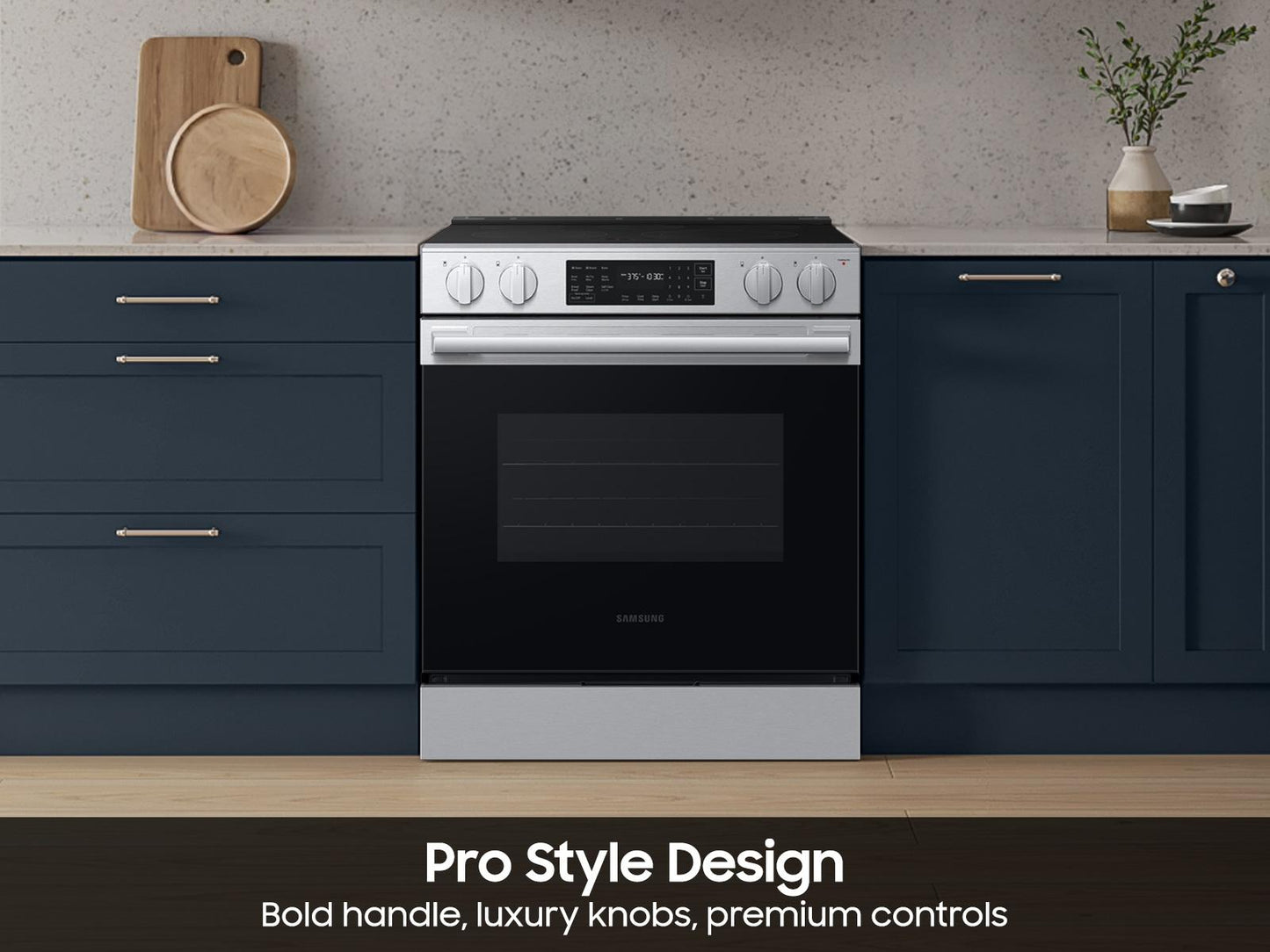 Samsung NSE70H63SR Bespoke Smart Slide-in Electric Range Pro Style Design  Air Fry Max  Precision Knobs