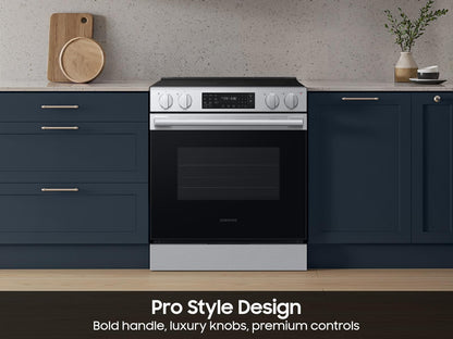 Samsung NSE70H63SR Bespoke Smart Slide-in Electric Range Pro Style Design  Air Fry Max  Precision Knobs