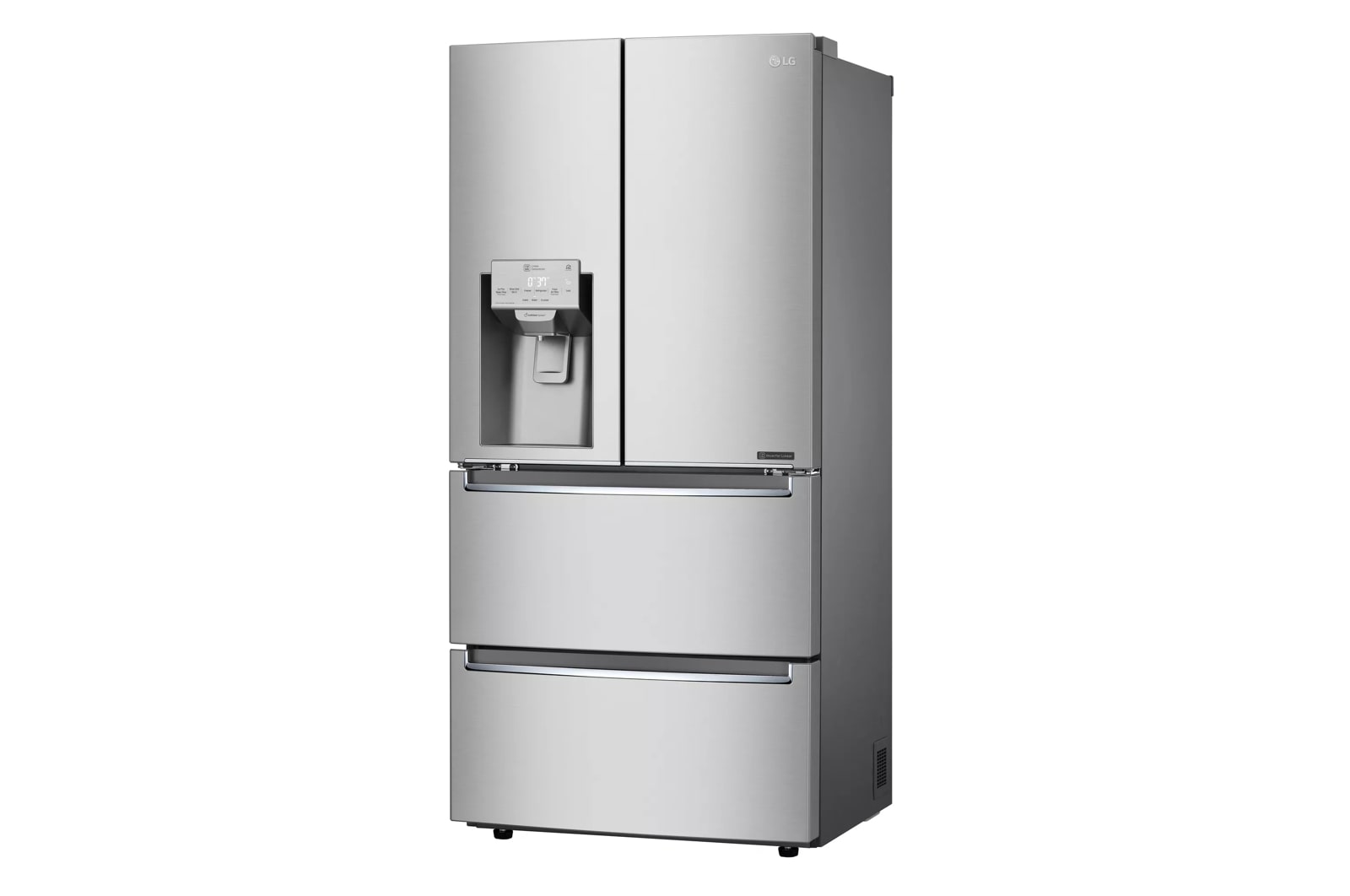 Lg 18.3 cu. ft. Counter-Depth French Door Refrigerator with Tall Ice and Water Dispenser