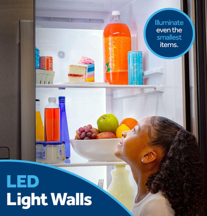 GSS28PYYFS GE® 27.7 Cu. Ft. Side-By-Side Refrigerator with LED Light Walls and Extra Tall Dispenser